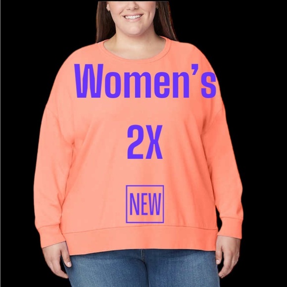 Ladies Buffalo 2X Crewneck Pullover Shirt Top Jersey Terry Cloth Long Sleeve NWT - Picture 2 of 9